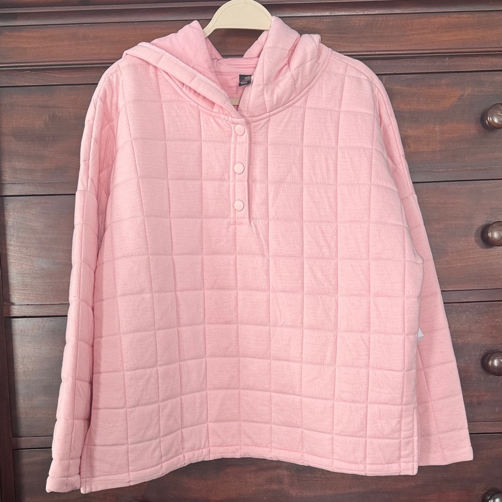 GAP Pink Quilted Sweatshirt